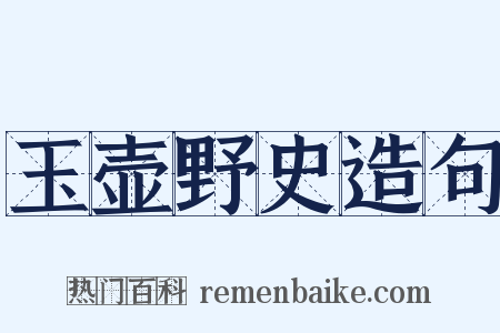 玉壶野史造句是什么意思的图片
